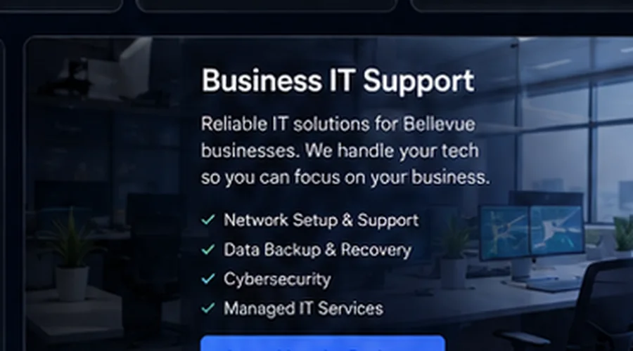 Modern business IT workspace